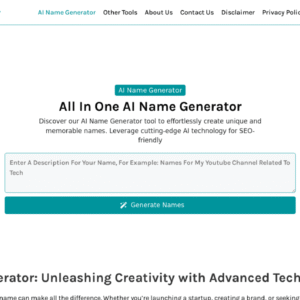 210+ Free AI Name Generator Tools Website for Passive Income Generation