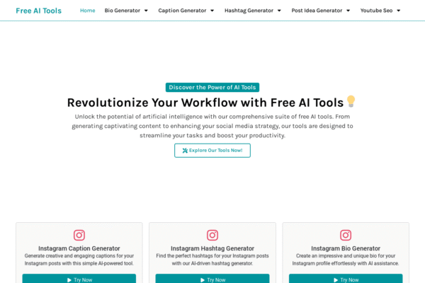 25+ Free AI Tools Website In Wordpress for Passive Income Generation