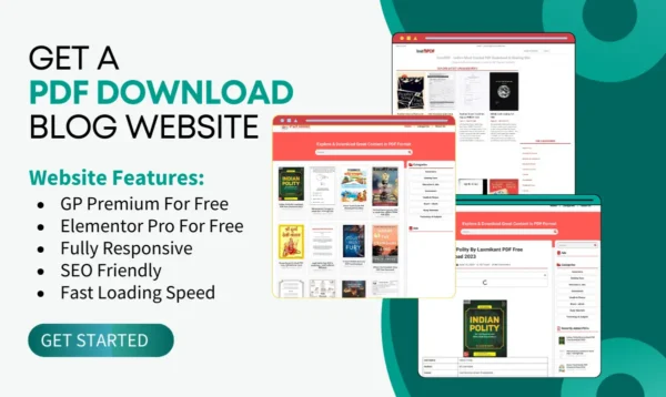 PDF Downloading Website Design for Instant AdSense Approval