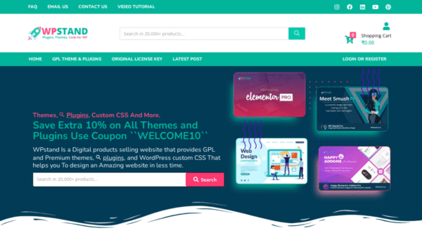 WordPress Theme and Plugin Selling Website Template with 500+ Products