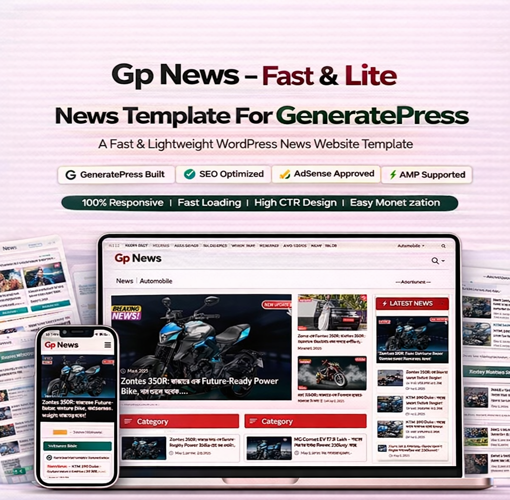 GPNews – Fast & Lightweight News Template (GeneratePress