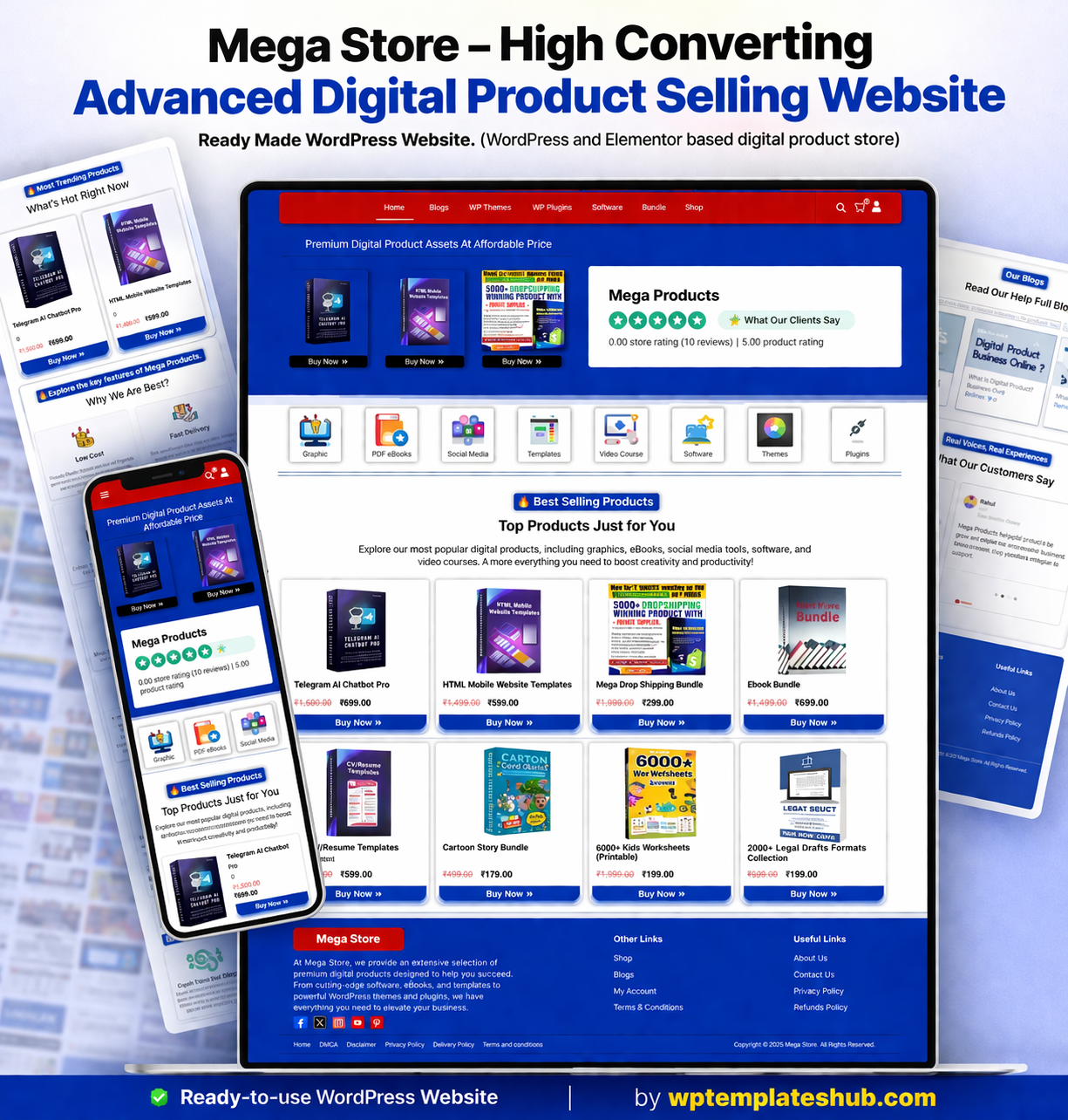 MegaStore – High Converting Digital Product Selling Website