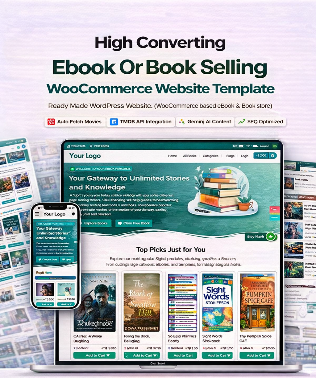 BookStoreX – High Converting eBook & Book Selling Website