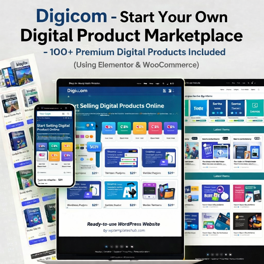 Digicom -Start Your Own Digital Product Marketplace