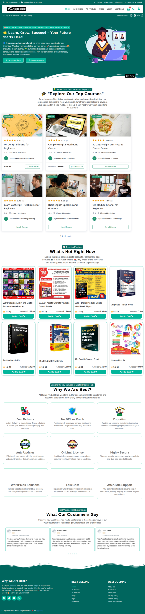 CourseStore – Online Course & Digital Products Website (2000+ Items)