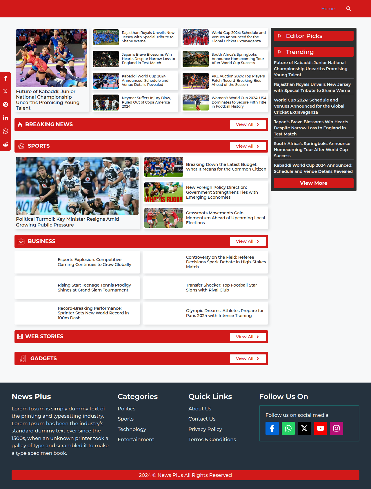 Gp News Plus - News Website Template For Generatepress
