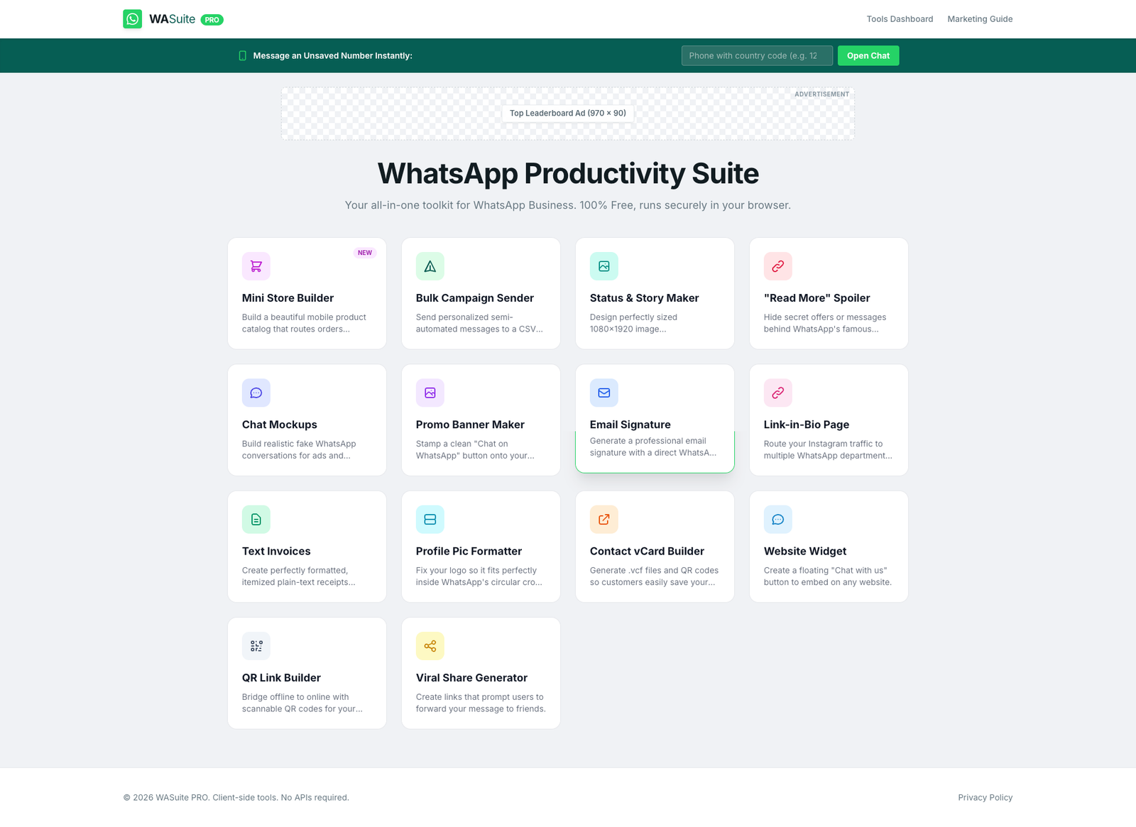 WhatsApp Productivity Suite